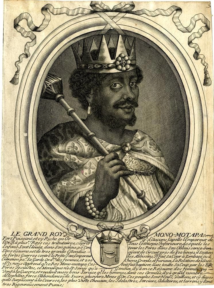 Le Grand Roy Mono-Motapa — 17th-century Larmessin engraving of the Mutapa emperor